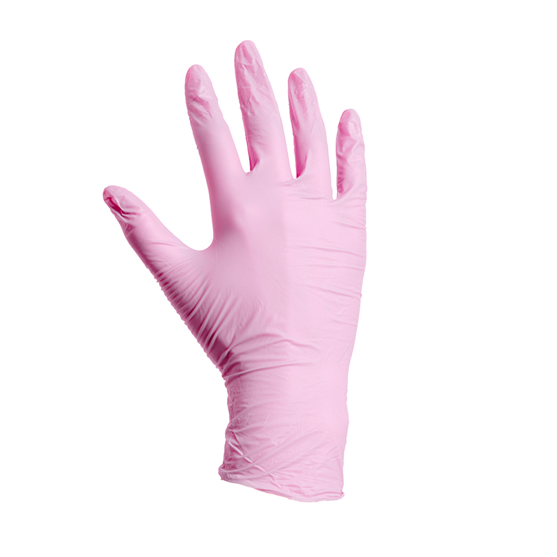 Handschuhe Nitril Rosa Gr. L