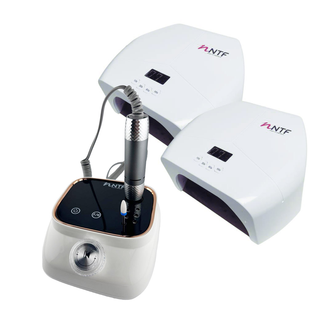 Set 2 White UV/LED Lampe 3.0 inkl. Fräser DrillMaster Pro 10