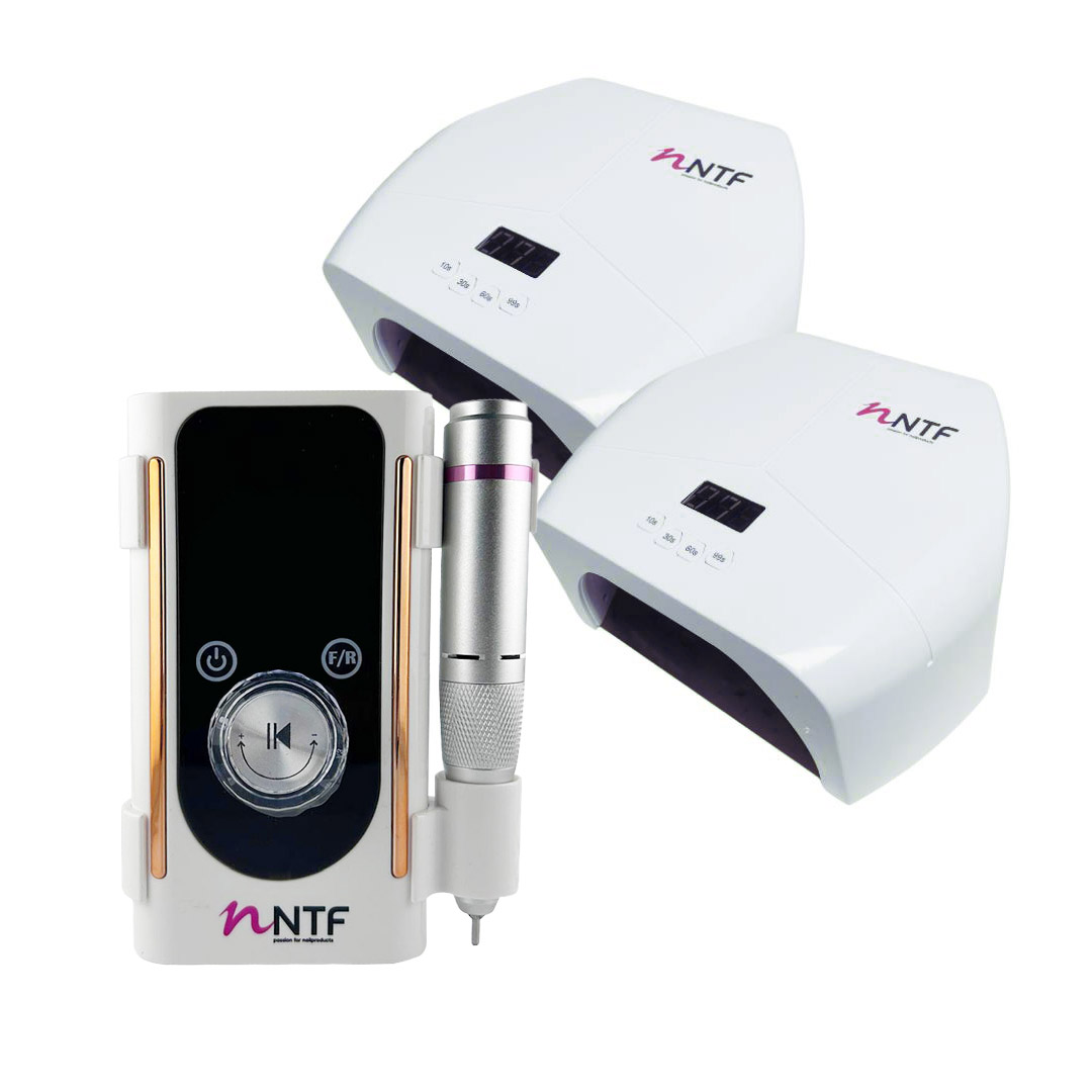 Set 2 White UV/LED Lampe 3.0 inkl. Fräser DrillMaster Pro 11